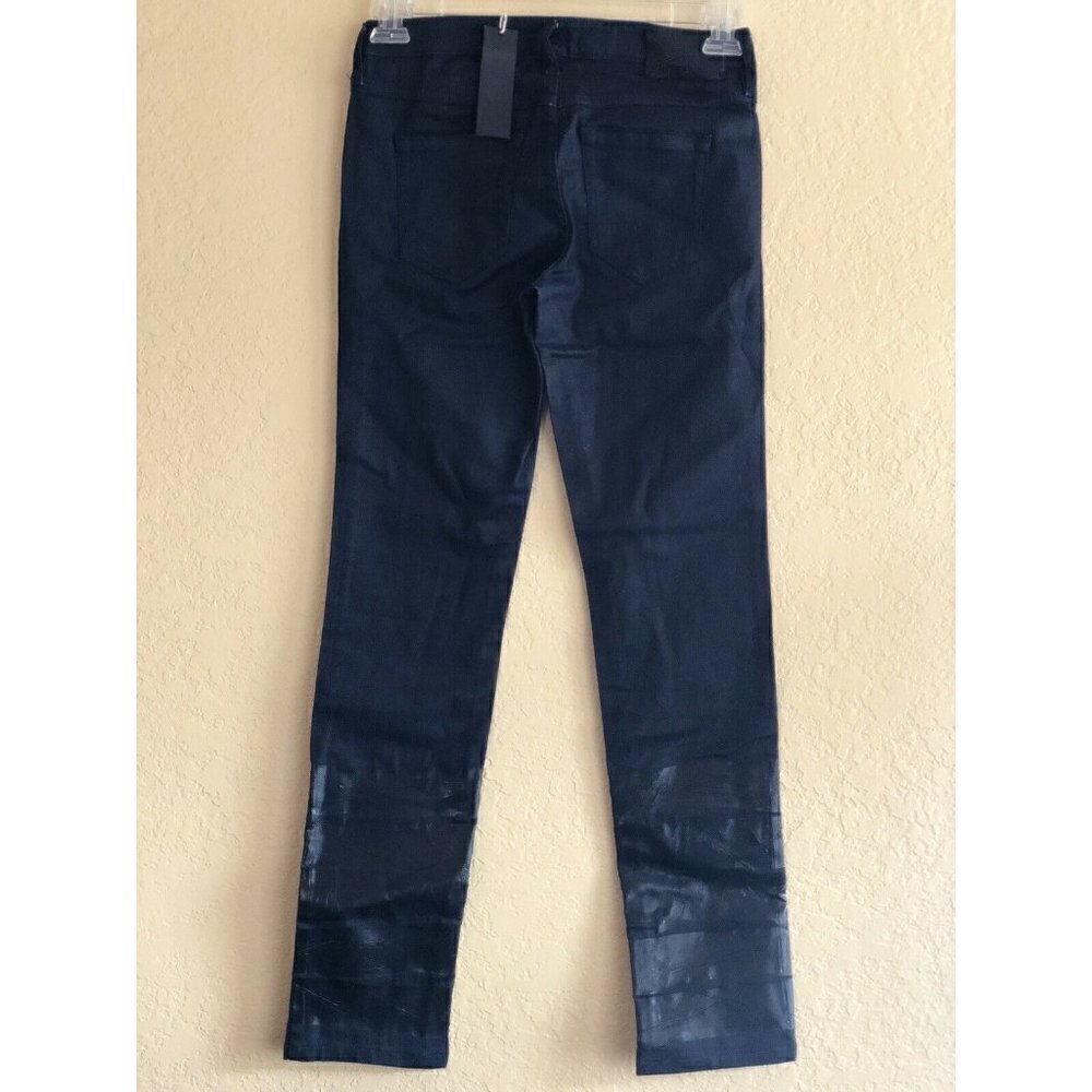 Diesel Black Gold Dark Navy Ceress Leather Jeans - Picture 4 of 12
